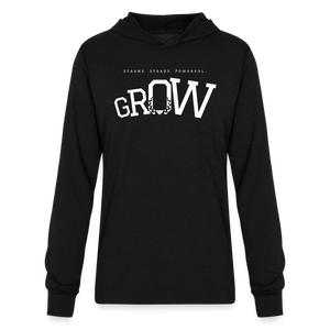 Lightweight “GROW” Hoodie - black