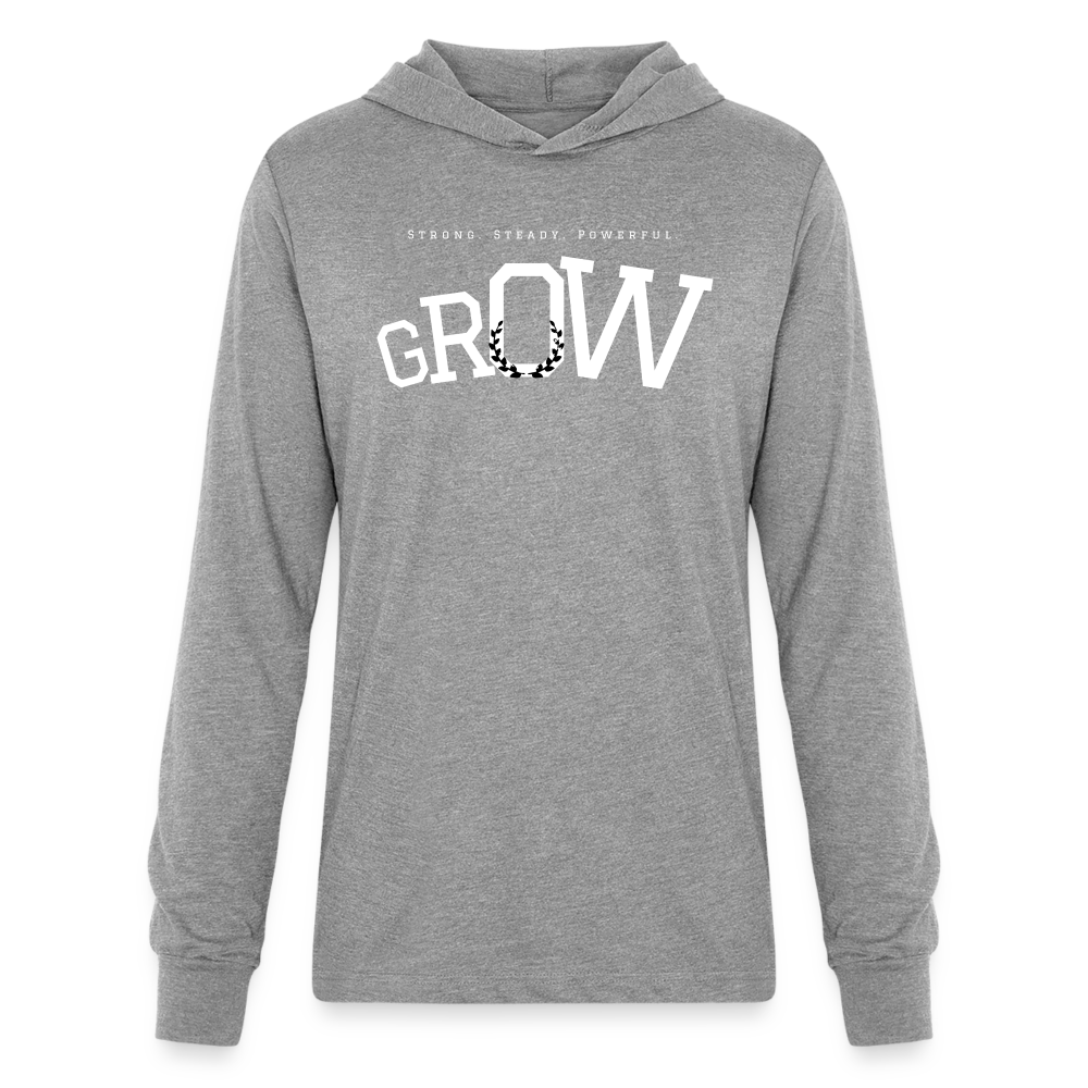 Lightweight “GROW” Hoodie - heather grey