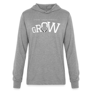 Lightweight “GROW” Hoodie - heather grey